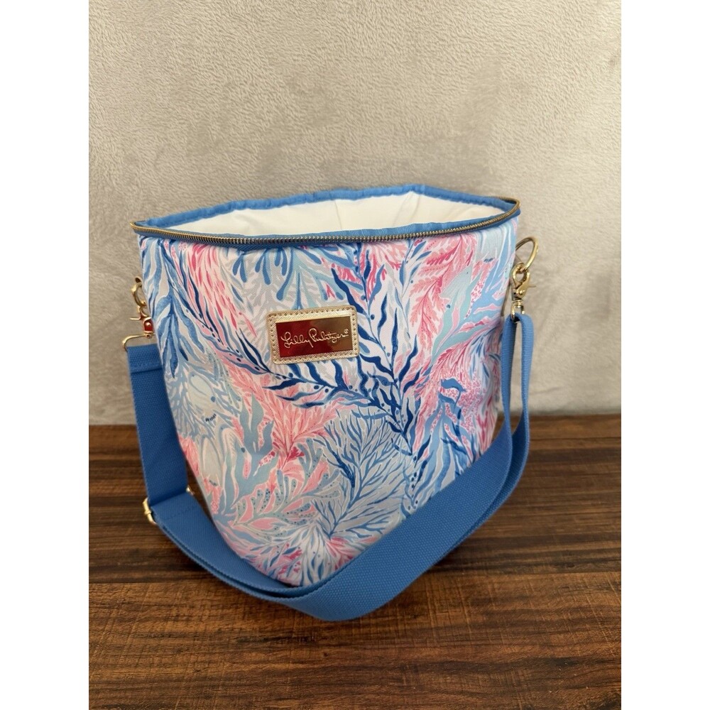 Lilly Pulitzer Insulated Cooler Beach Wine Tote Bag Adjustable Strap/Handle - Picture 5 of 9